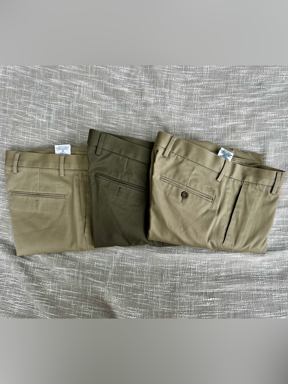 Dockers Slim Fit Chino Pants Lot Of 3 Excellent Condition Men 30x30 olive/ khaki